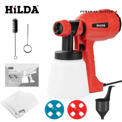 HILDA 800ML Electric Spray Gun High Power Tools Paint Sprayer Auto Household Red Electric Spray Gun