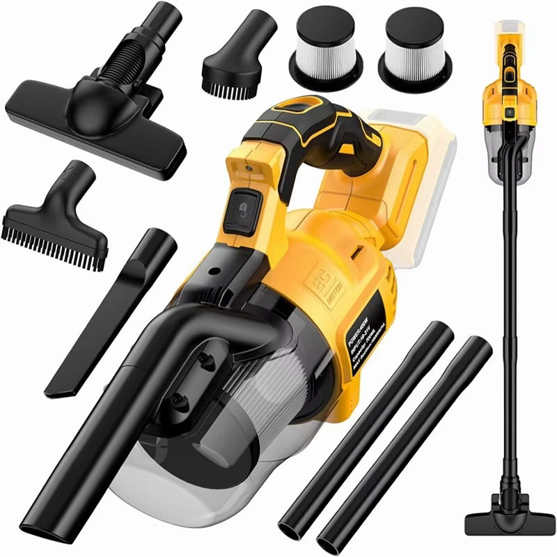Handheld Vacuum Cleaner with 2pcs Filter Electric Cordless Vacuum for Home Car Pet Hair Clean For DeWalt 20V Battery