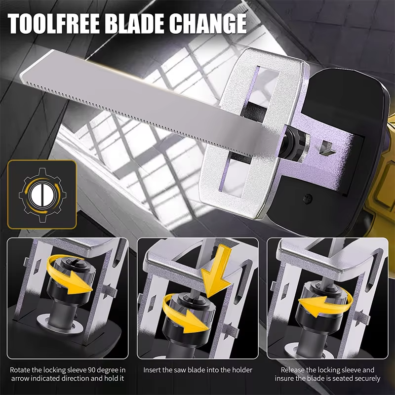 Electric Goddess Reciprocating Saw Multifunctional Wood Cutting Saw Cordless power tool For Dewalt 20V Battery