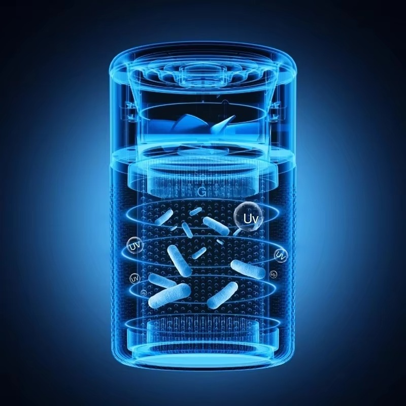 High efficiency deodorizing air purifier indoor household desktop purifier