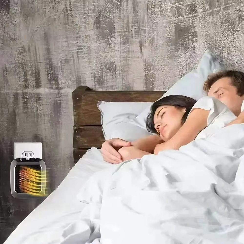 800W Mini Heater for Home – Small Bathroom Heating Fans, Wall Mounted PTC Ceramic Electric Heater with Remote Control