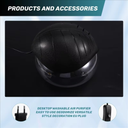BABZ-Compact Desktop Air Purifier, Versatile Decoration, Easy Maintenance And Deodorization, EU Plug