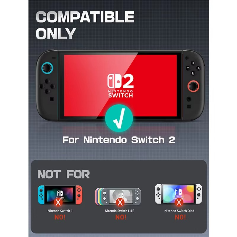 SUPCASE For Nintendo Switch 2 Case 2025 Titan Series Dockable Ergonomic Switch 2 Grip Protective Cover Holds 5 Game Cards