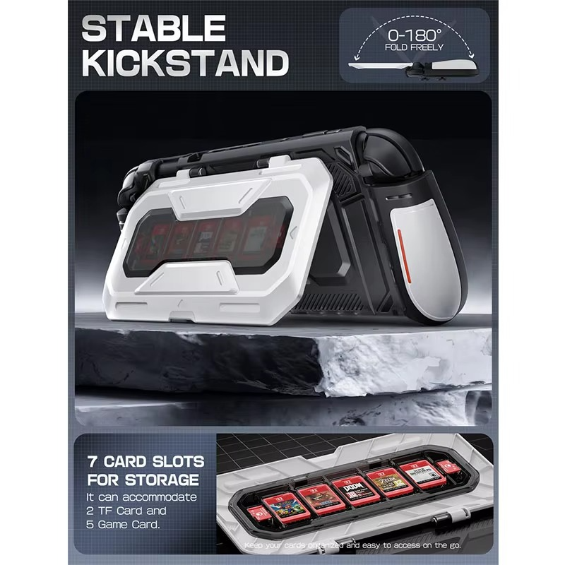 SUPCASE For Nintendo Switch 2 Case 2025 Titan Series Dockable Ergonomic Switch 2 Grip Protective Cover Holds 5 Game Cards