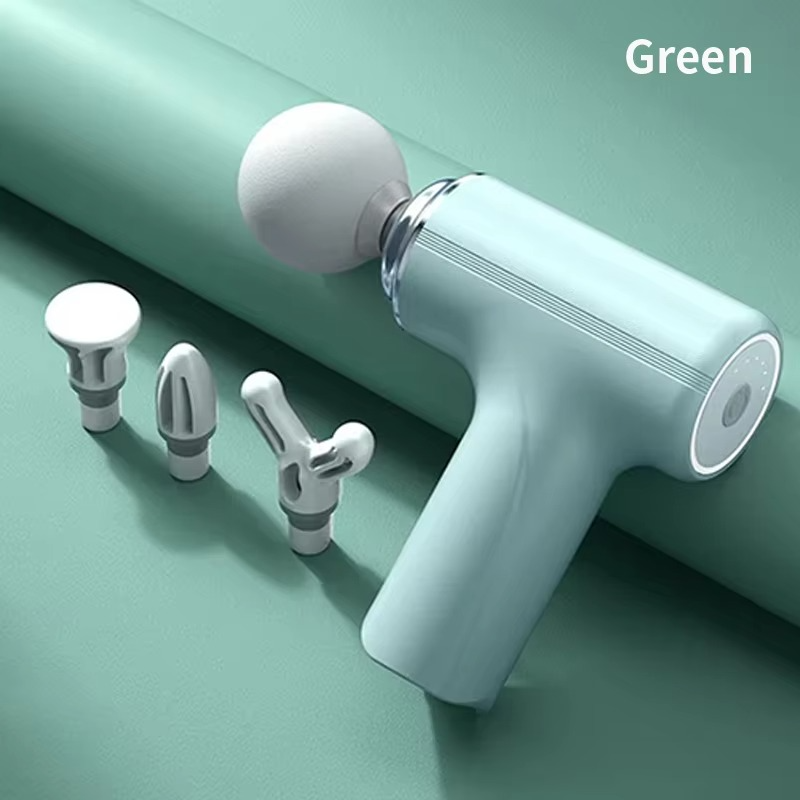 2025 Portable AI Fascia Massage Rechargeable4 Replaceable Heads LED Light Vibration for Muscle Relaxation Fitness Body Relief