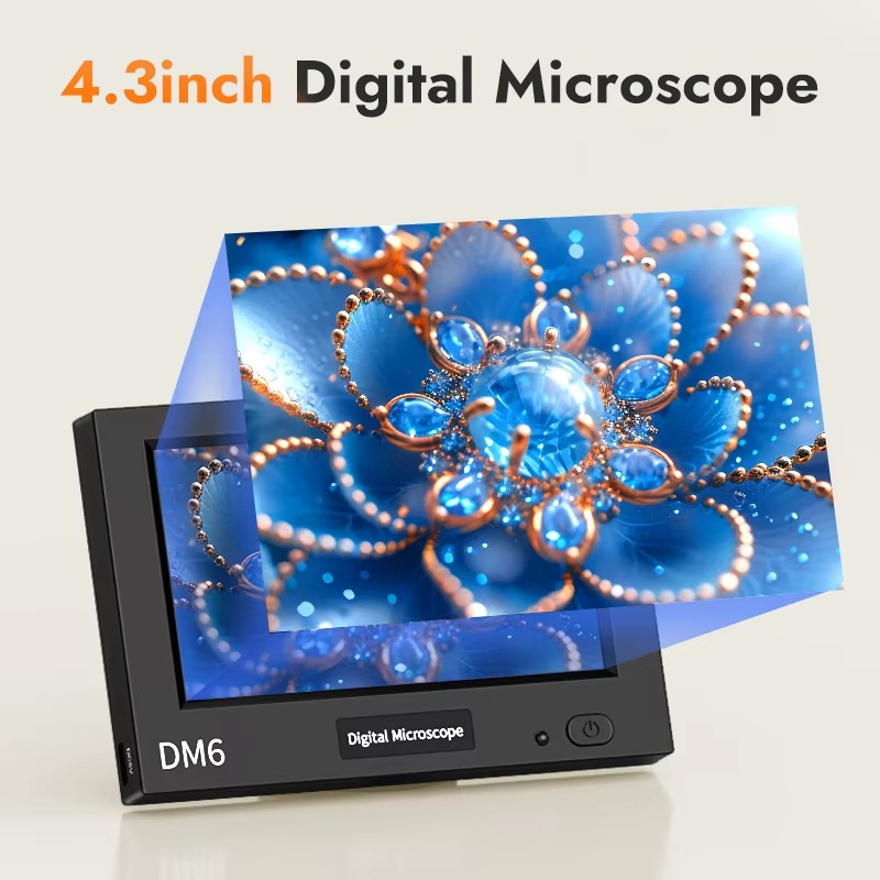 4.3inch LCD Digital Microscope 1000X Video Microscope for Adult with 8LEDs Soldering Microscope for Repair,pcb,plants Microscope