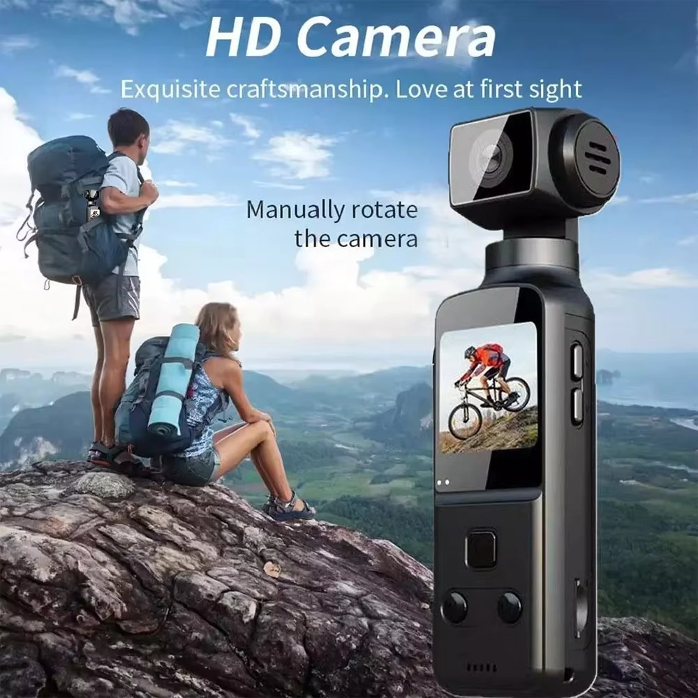 4K HD Anti-Shake Sports Camera 270 Degree Rotation Portable Sport Motion Camera with Mic Clip 1.33Inch Screen Pocket Digital Cam