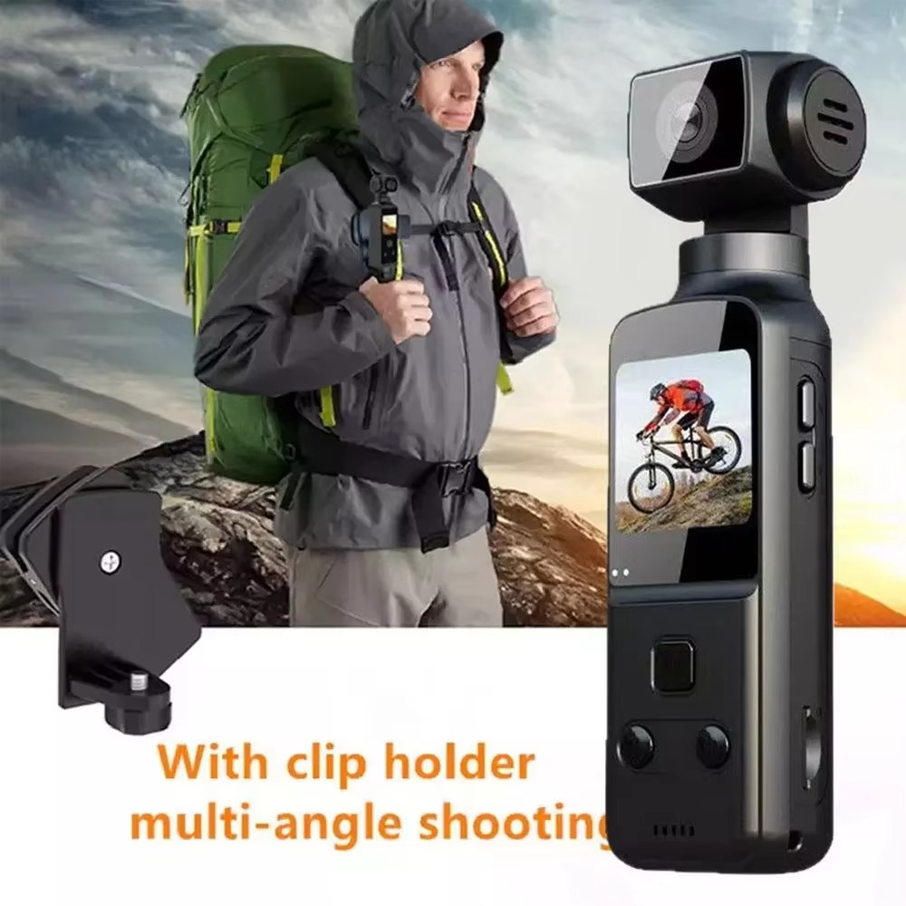 4K HD Anti-Shake Sports Camera 270 Degree Rotation Portable Sport Motion Camera with Mic Clip 1.33Inch Screen Pocket Digital Cam