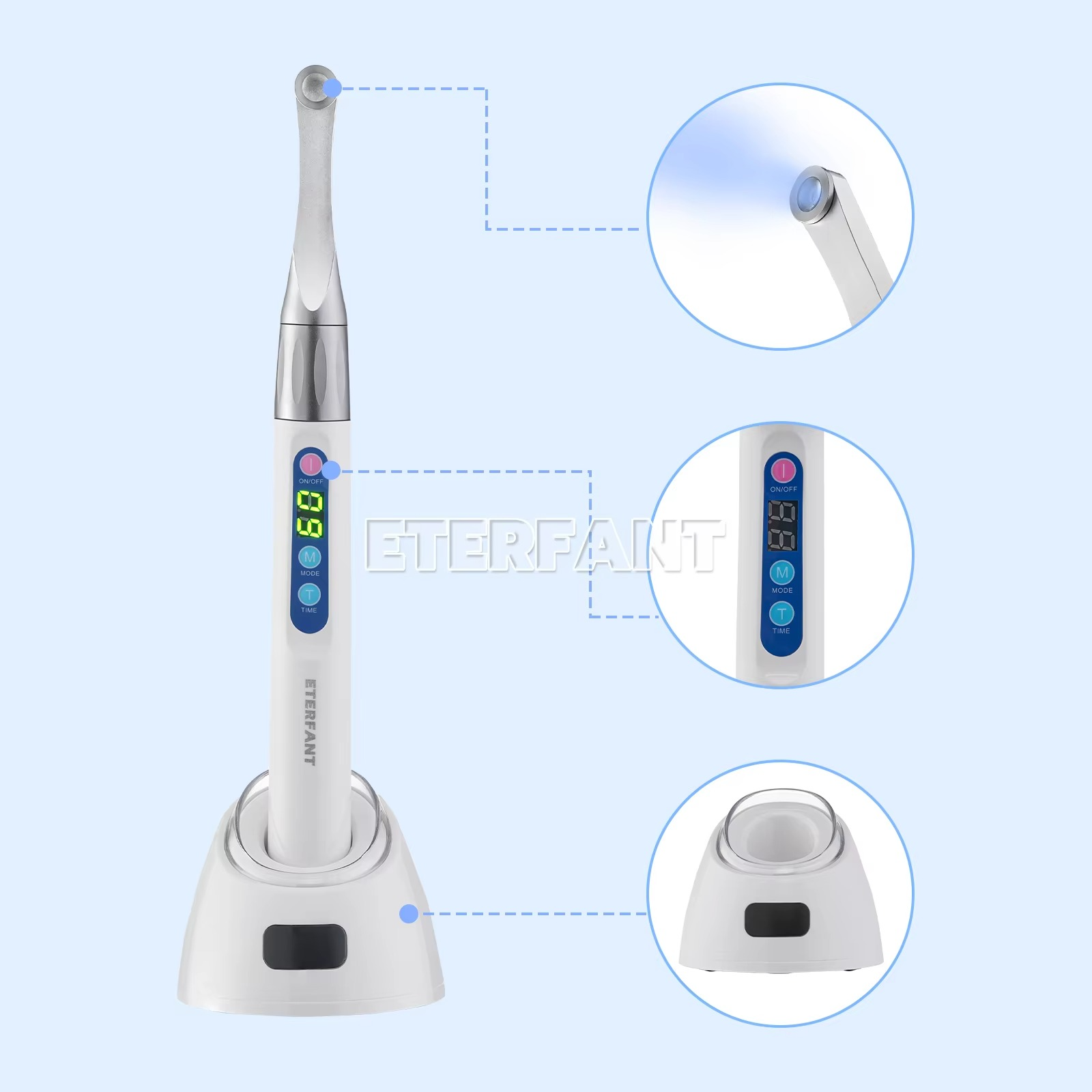 ETERFANT Woodpecker DTE Style Dental iLed Max 1 Second Curing Light LED Curing Lamp 2500 MW/CM