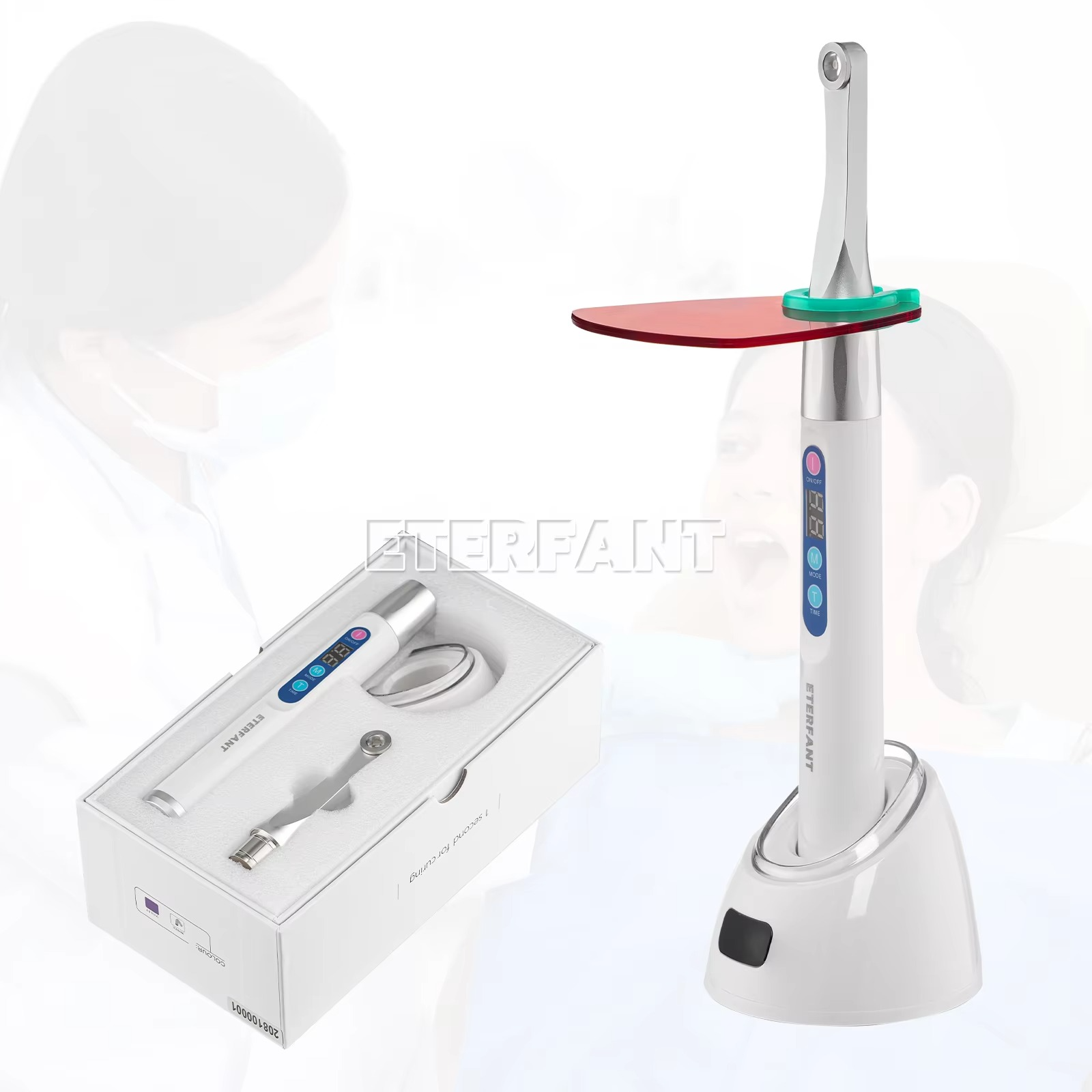 ETERFANT Woodpecker DTE Style Dental iLed Max 1 Second Curing Light LED Curing Lamp 2500 MW/CM