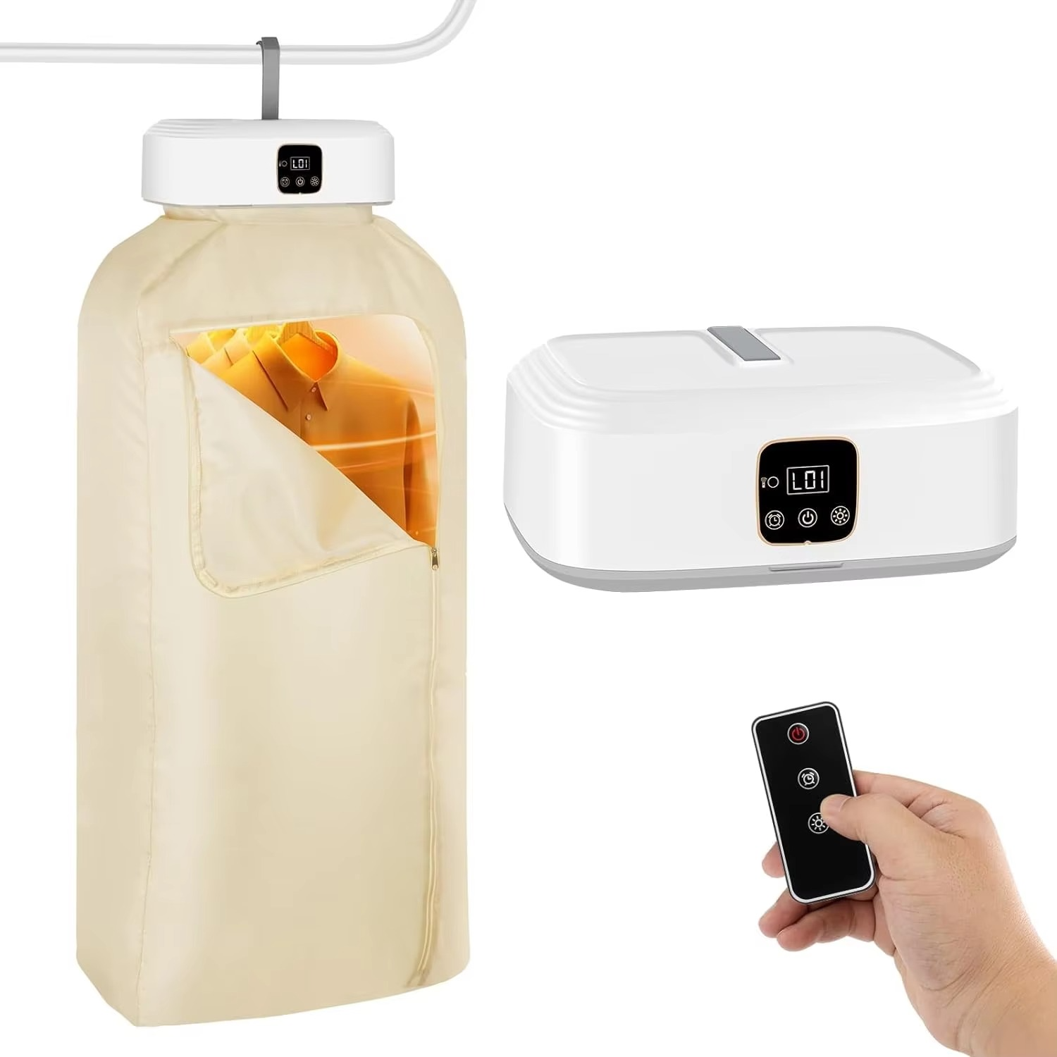 Portable Clothes Dryer - Upgraded 2.0 Portable Dryer for Apartment, RV, Travel- Easy to Use Dryer with Dryer Bag for Underwear,