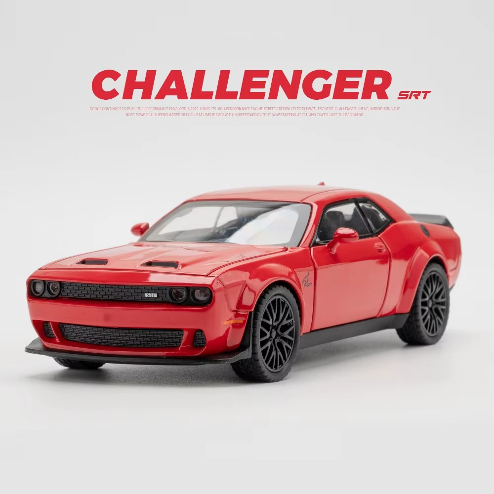 1:32 Simulation Challenger Hellcat SRT Red Eye Classics Alloy Cars Toy Diecasts Vehicles Metal Model Car Decoration Kid Gift Boy