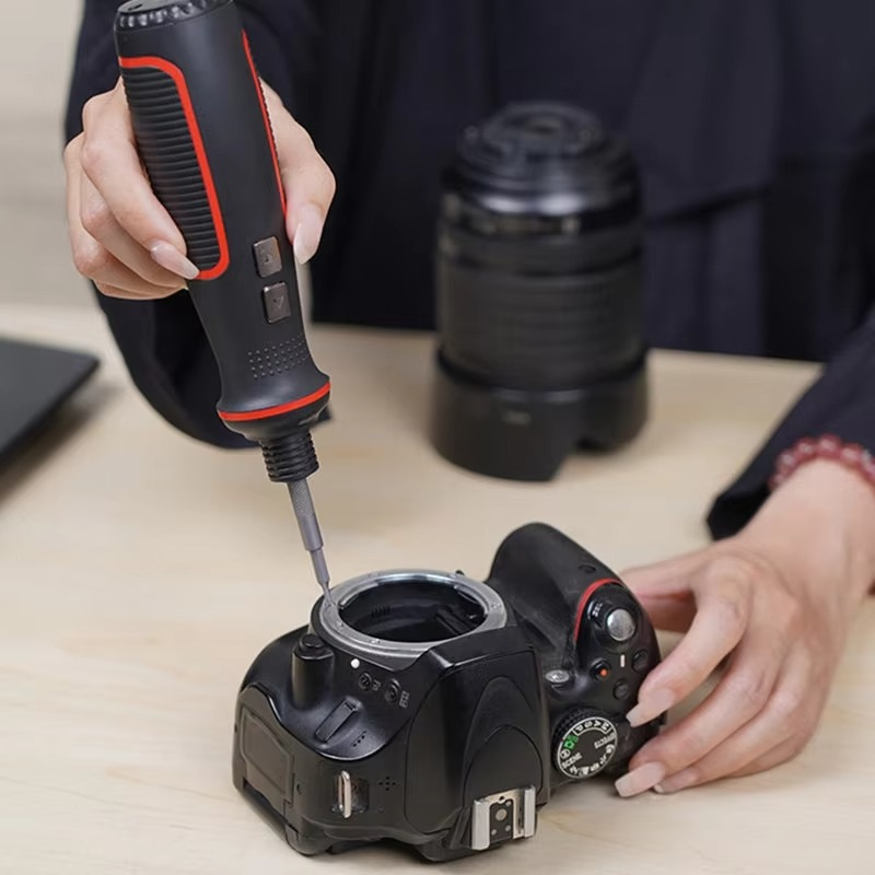 Cordless Electric Screwdriver With LED Work Light Rechargeable Multifunctional Mini Screwdriver Set Speed Control