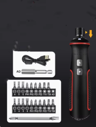 Cordless Electric Screwdriver With LED Work Light Rechargeable Multifunctional Mini Screwdriver Set Speed Control