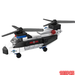 NEW DIY MOC City Plane SWAT Super Police CAR Dual-Rotor Helicopter Famous Building Blocks Bricks Kits Classic Model