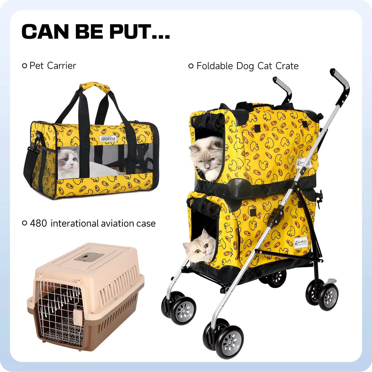 Russia Free Ship Pet Stroller Frame Carry Dog Cat Bag Foldable Simple Lightweight Travel Transport Multifunction Trolley