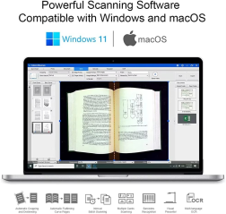 VIISAN S21 CaptureA2 27MP High Resolution HD Camera Book Document Scanner Auto Flatte Height Multi Language OCR Windows Macos