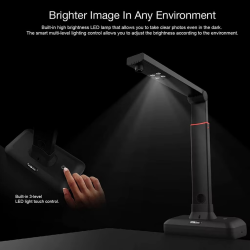 VIISAN S21 CaptureA2 27MP High Resolution HD Camera Book Document Scanner Auto Flatte Height Multi Language OCR Windows Macos