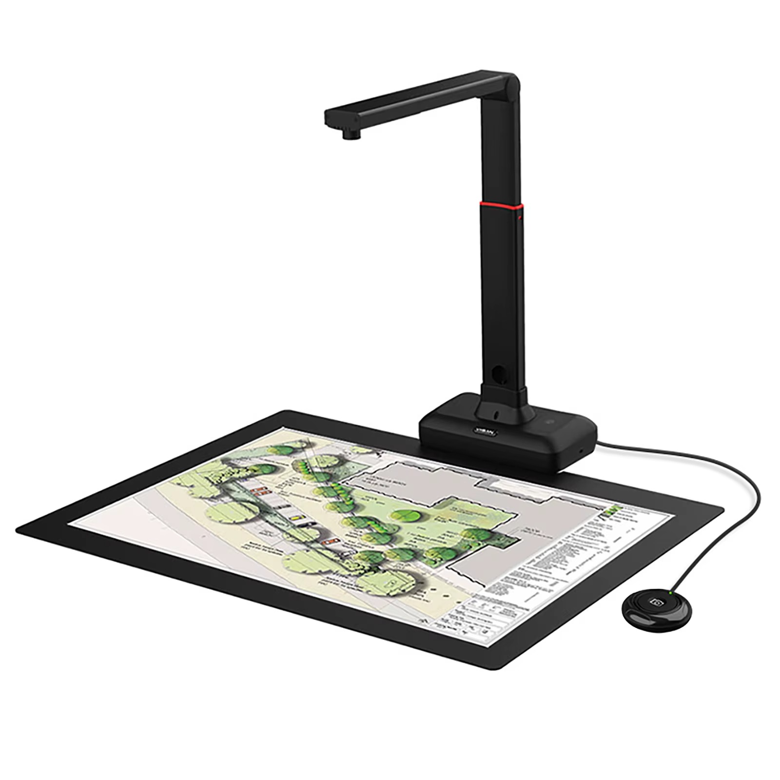 VIISAN S21 CaptureA2 27MP High Resolution HD Camera Book Document Scanner Auto Flatte Height Multi Language OCR Windows Macos