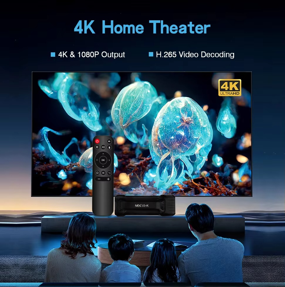 4K Stick TV MX10-K 4GB OS Android 14 Smart ATV BT5.0 Media Player HDMI 1.4 WiFi 2.4G TV Box Android 2025 New Model