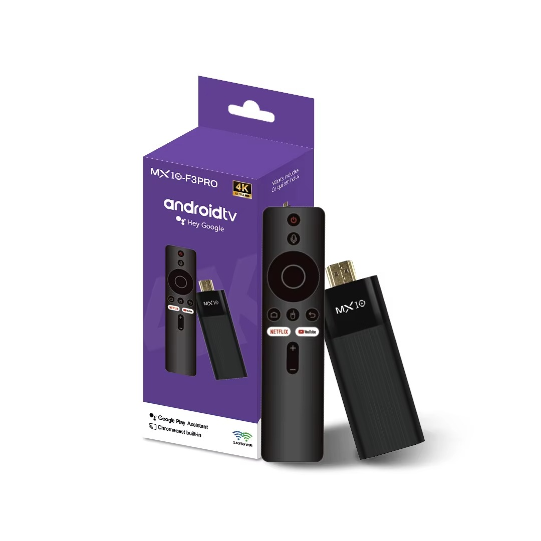 4K TV Stick MX10 F3PRO Allwinner H313 Cortex-A53 Android 13 OS Smart TV Box Make TV to Smart TV Converter More Than 70 Languages