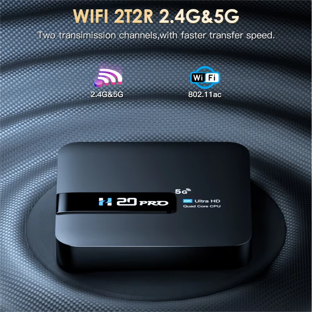 HONGTOP H20PRO Android 10 TV Box 16GB Support 2.4G/5G WIFI 4K HD Video Media Player Android TV Box 1080P Set Top Box