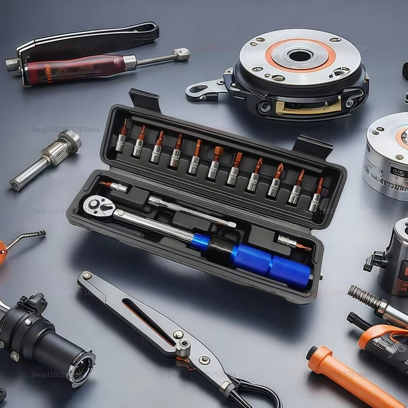 High Precision Torque Wrench Set 2-24Nm 1/4 Inch Dual Direction Ratchet Automotive Bike Machine Maintenance Repair Tool