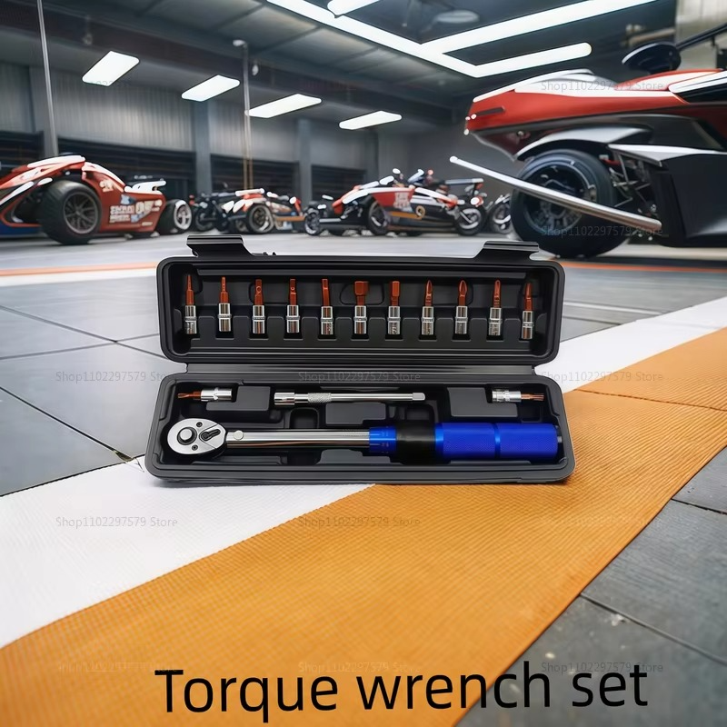 High Precision Torque Wrench Set 2-24Nm 1/4 Inch Dual Direction Ratchet Automotive Bike Machine Maintenance Repair Tool