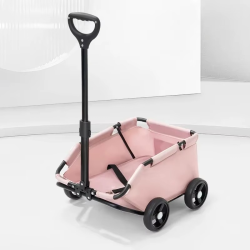 Foldable Pet Vehicle Small Pet Stroller 4 Wheels Travel Cat Cart Rolling Cat Carrier Dog Carriage Suitable for Kittens Puppies