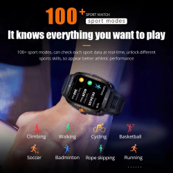 COLMI P76 1.96" Outdoor Military Smartwatch Men Bluetooth Call Smart Watch 3ATM IP68 Waterproof Rating Sports Fitness Watches