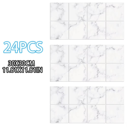 24pcs 3D Faux Stone Peel and Stick Wall Panel Self Adhesive Kitchen Tile Backsplash 3D Wall Sticker Tile Sticker 30cm x 30 cm