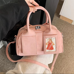 Korean New High-end Luxury Pillow Bag Brand Designer Versatile Commuter Shiny Leather Messenger Handbag Girl Japanes Student Bag