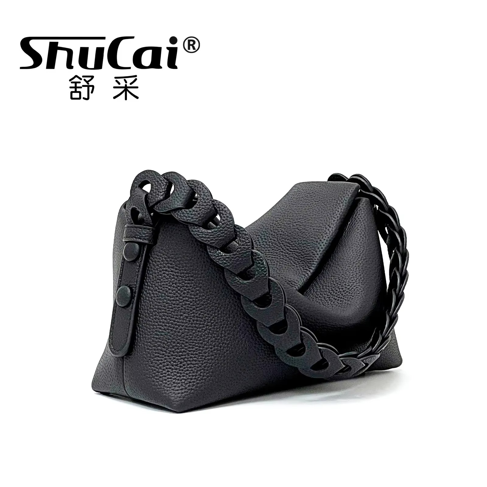 Genuine leather underarm bag female new niche woven single shoulder crossbody handbag simple fashion temperament pillow bag