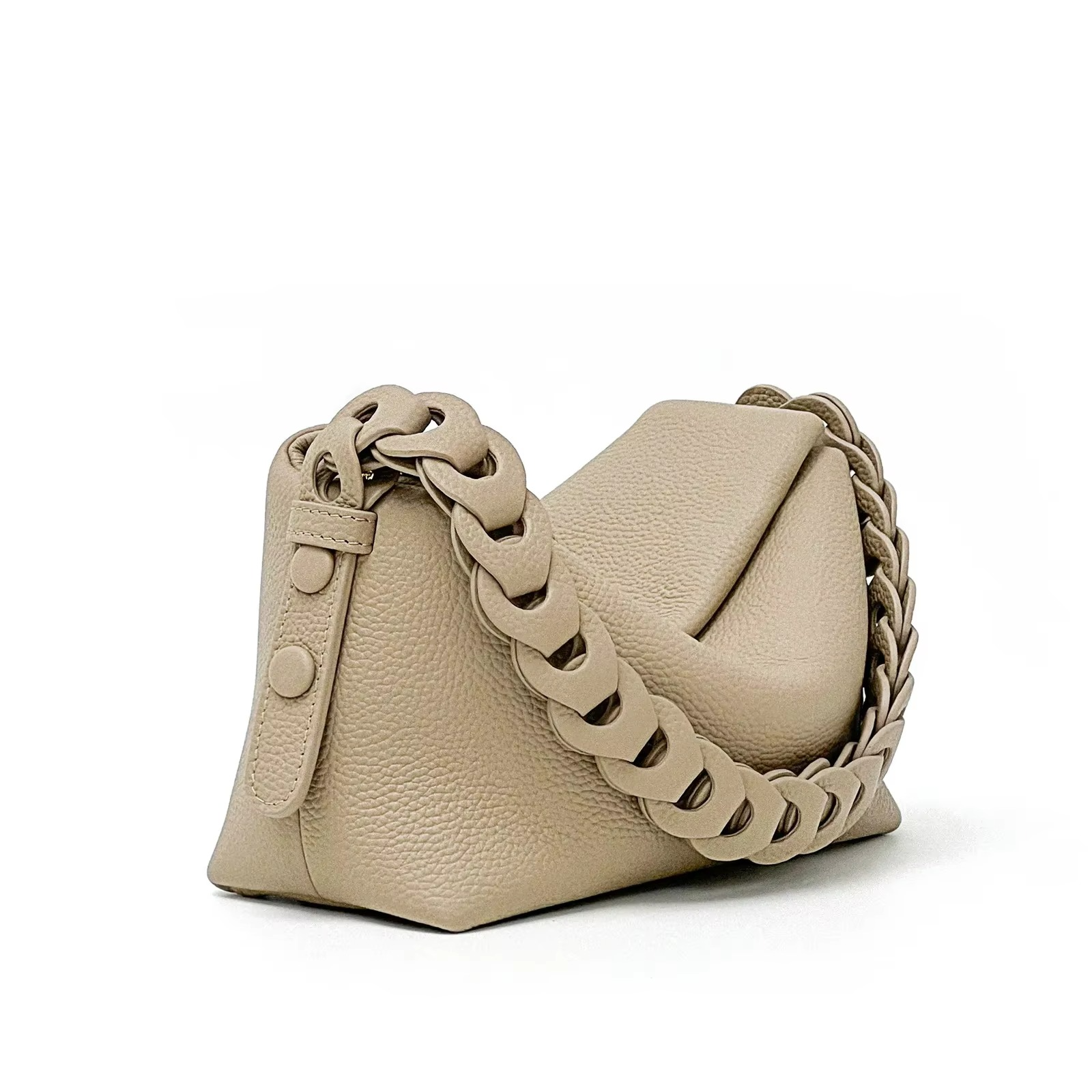 Genuine leather underarm bag female new niche woven single shoulder crossbody handbag simple fashion temperament pillow bag