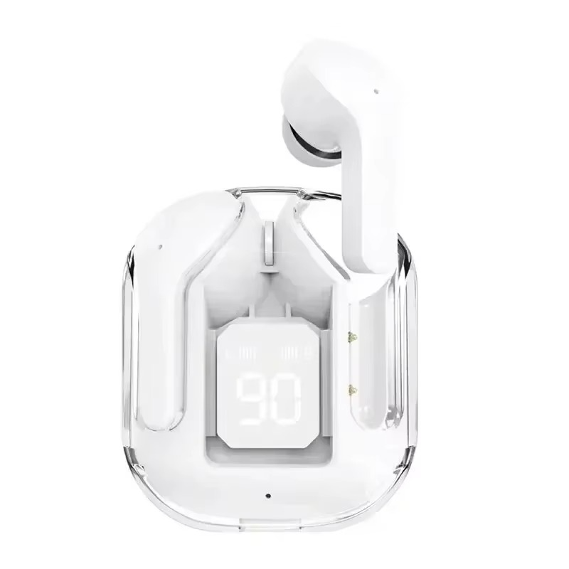 T2 Tws Wireless Bluetooth Headset Transparent Headphones ENC Power Digital Display Stereo Sound Earphones for All Smartphones