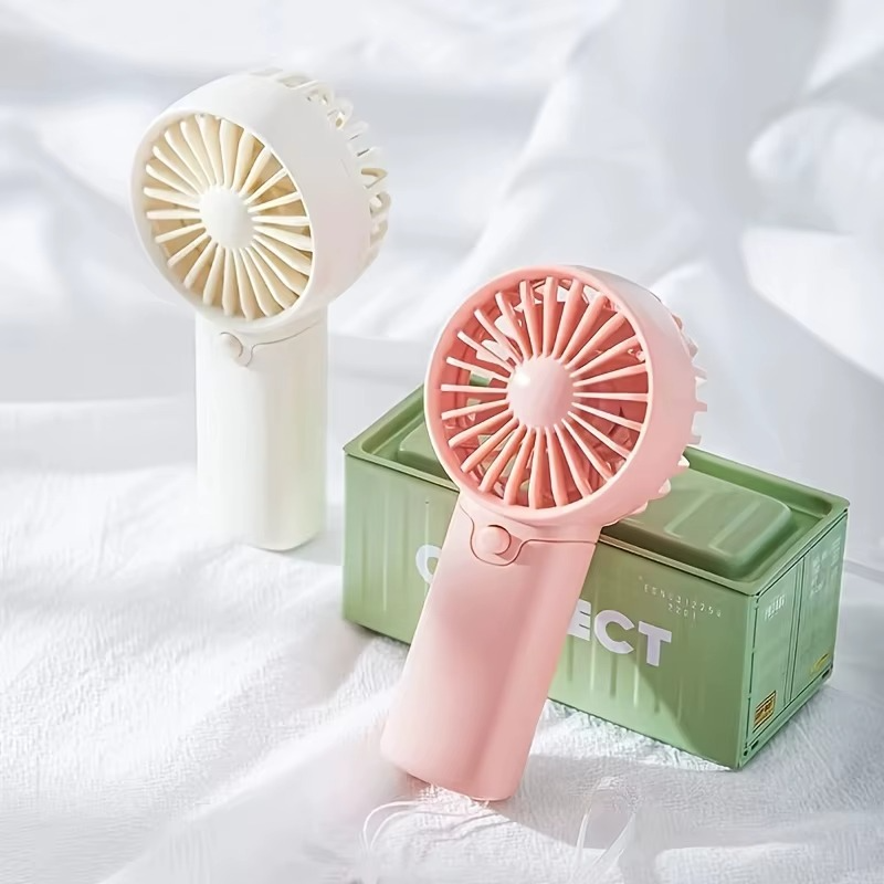 Mini Portable Fan Lightweight Handheld Fan AA Battery Operated Cooling Fan for Office Outdoor Travel Camping
