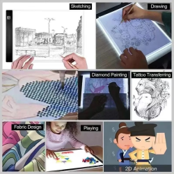A5 Led Sketching Copying Drawing Board Transparent Light Board Diy Painting Board