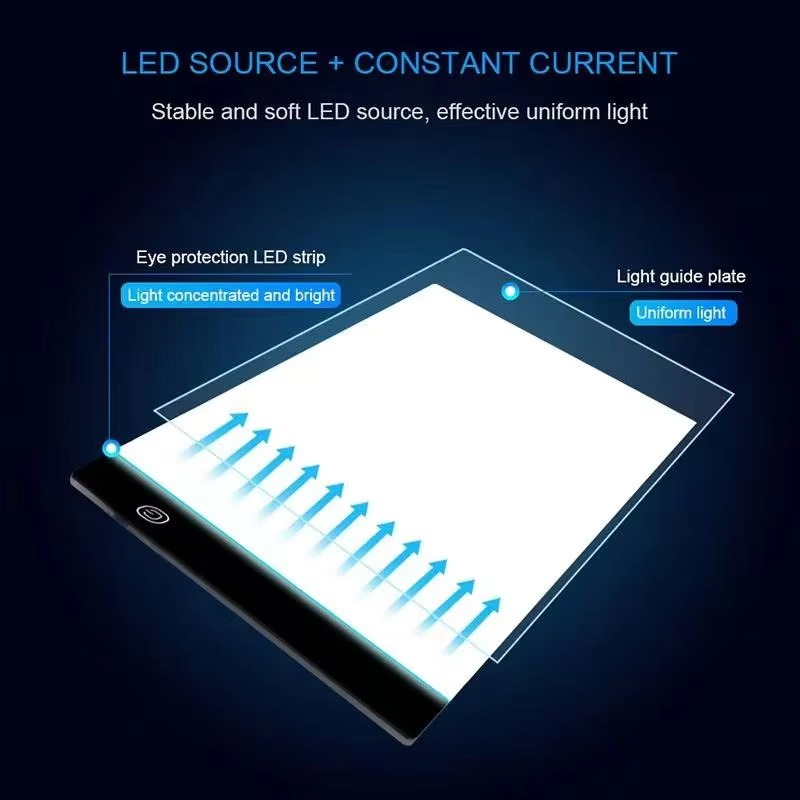 A5 Led Sketching Copying Drawing Board Transparent Light Board Diy Painting Board