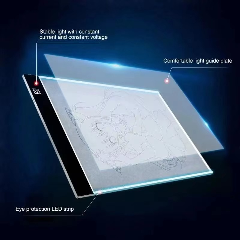 A5 Led Sketching Copying Drawing Board Transparent Light Board Diy Painting Board