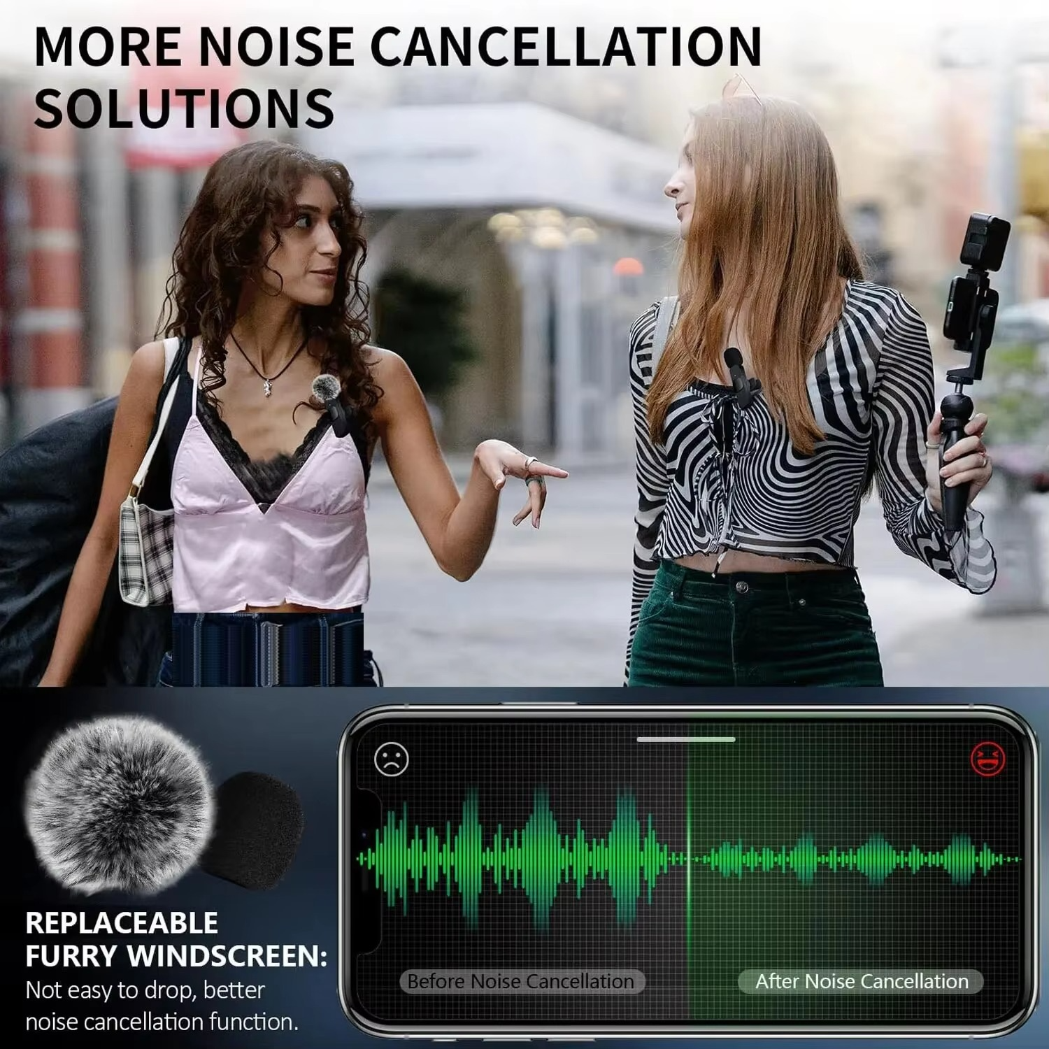 Wireless Lavalier Microphone Audio Video Recording