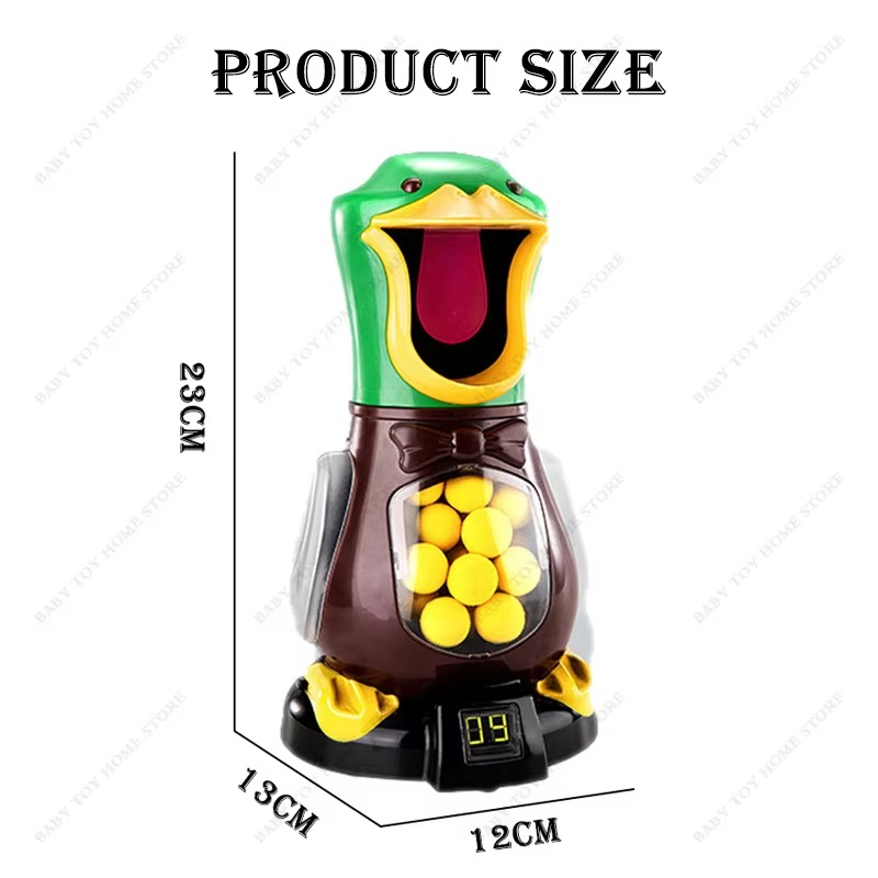 Hungry Shooting Duck Toys Air-powered Gun Soft Bullet Ball With Light Electronic Scoring Battle Games Funny Gun Toy For Kids