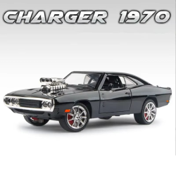 1:24 Dodge Charger Alloy Musle Car Model Diecast & Toy Metal Vehicles Sports Car Model Simulation Sound And Light Childrens Gift