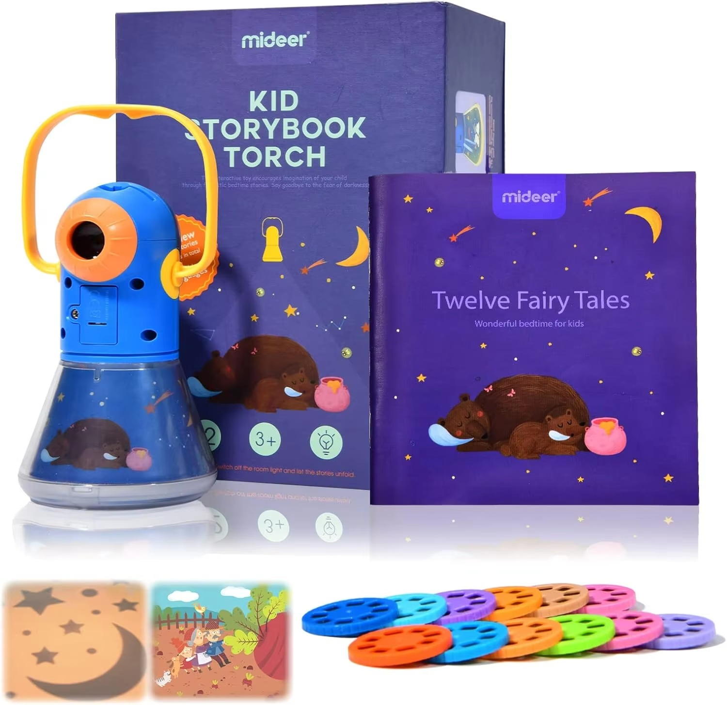 Story Projector With Night Light Flashlight Toy For Childen Sleeping Story Machine Luminous Toy Baby Early Learning Educational