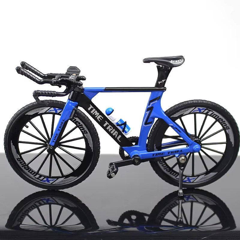 Mini 1:10 New Model Alloy Bicycle Diecast Finger Mountain Simulation Metal Bend Road Bike Collection Gifts Toys for children