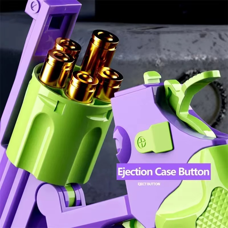 Automatic Decompression Desert Pistol Continuous Shell Ejection Empty Hanging Revolver Toy Gun