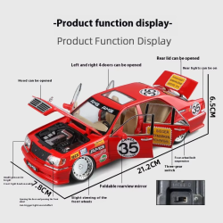 1:24 Benz S W140 320SEL Modified Version Super Racing Car Alloy Metal Diecast Model Car Collecting Hobbies Ornaments