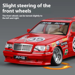 1:24 Benz S W140 320SEL Modified Version Super Racing Car Alloy Metal Diecast Model Car Collecting Hobbies Ornaments