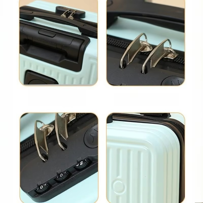 2025 New Style Luggage 14-Inch Fashionable Lightweight Boarding with Water Cup Holder Mobile Phone Holder Large Capacity Luggage