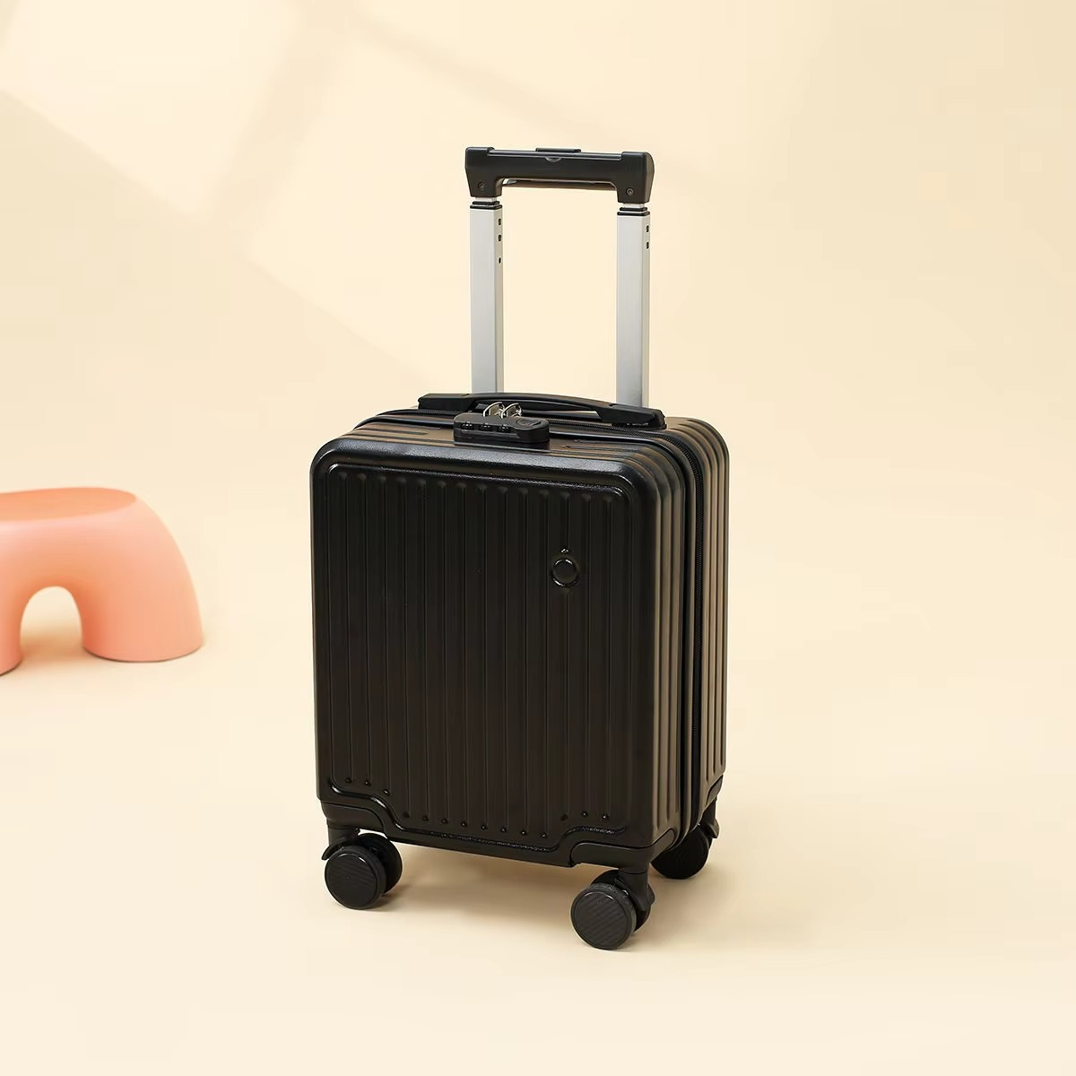 2025 New Style Luggage 14-Inch Fashionable Lightweight Boarding with Water Cup Holder Mobile Phone Holder Large Capacity Luggage