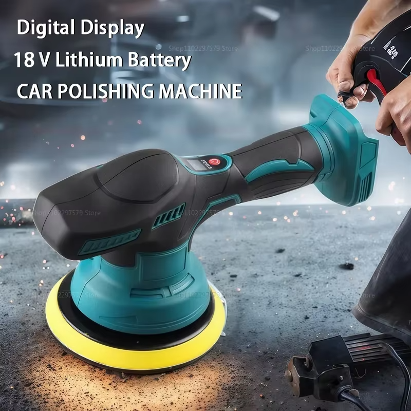 New Cordless Car Polisher 8 Gears Adjustable Auto Electric Waxing Sanding Sealing Glaze Tool Fit Makita 18V Battery